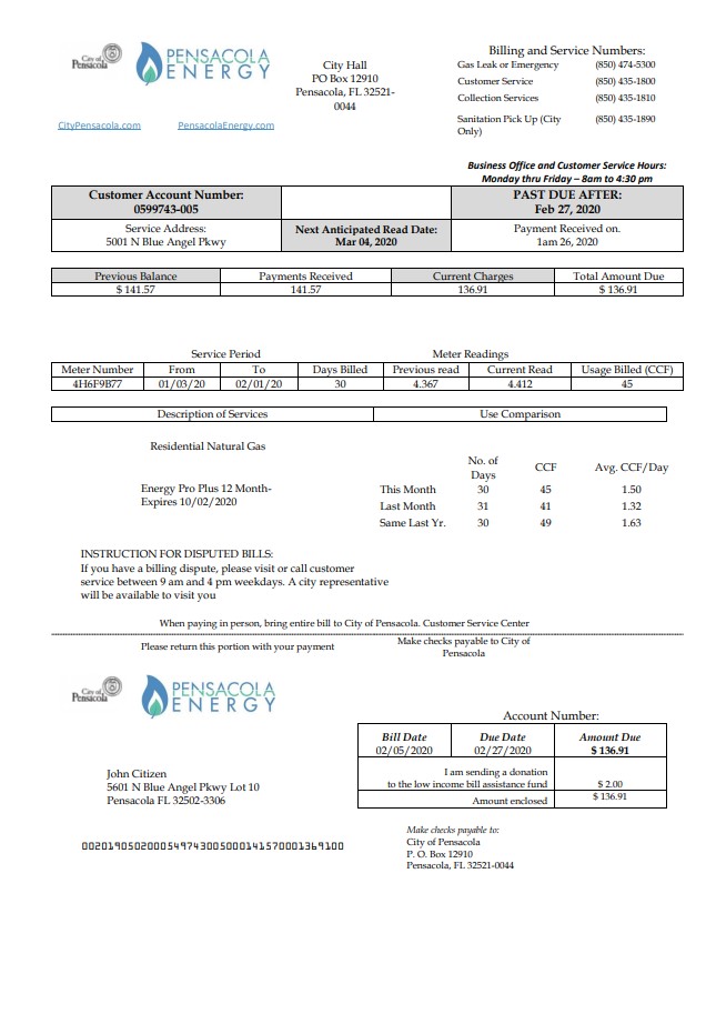  Minol USA business utility bill 